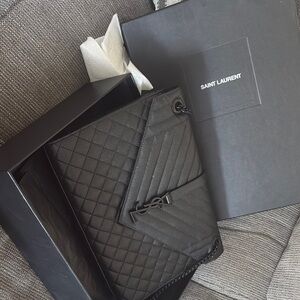 Saint Laurent Black Quilted Men's Bag